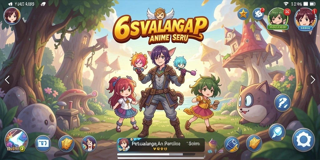 Screenshot gameplay 6SVIP yang menunjukkan aksi seru karakter Anime.
