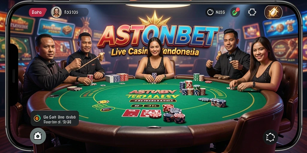 Screenshot dari gameplay Live Casino di ASTONBET yang menarik.