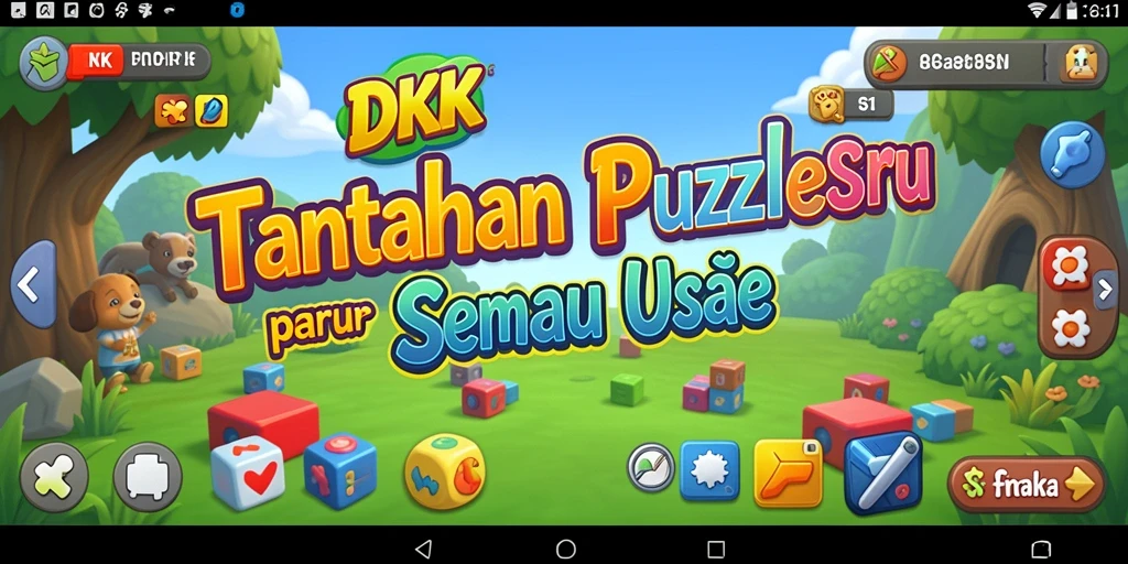 Gameplay DKK yang penuh warna dan tantangan Puzzle menarik.