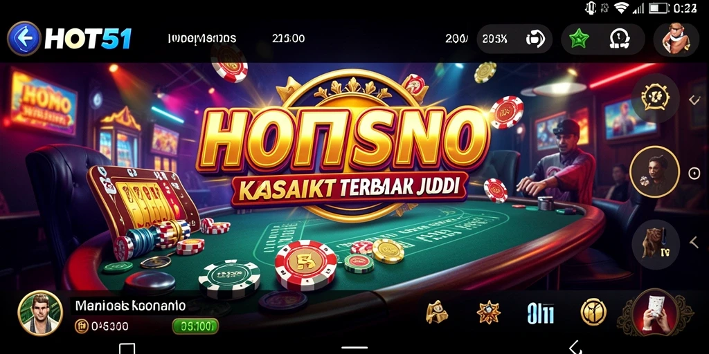 Tampilan screenshot gameplay HOT51 yang menampilkan suasana kasino yang seru.