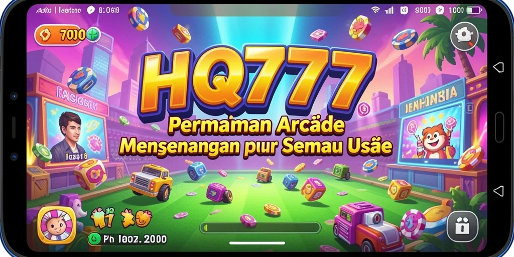 Screenshot gameplay menampilkan aksi seru di HQ777.