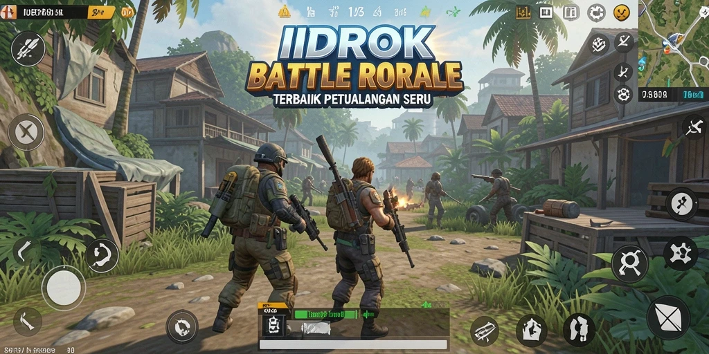 Screenshot gameplay menegangkan dalam IDROK yang menunjukkan pertarungan intens.