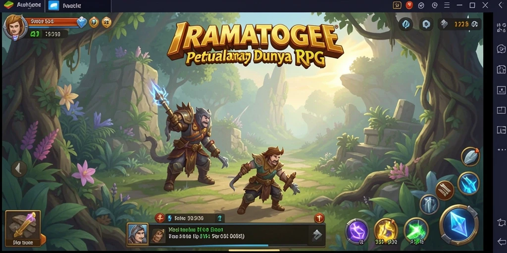 Screenshot menunjukkan aksi pertarungan seru dalam IRAMATOGEL.