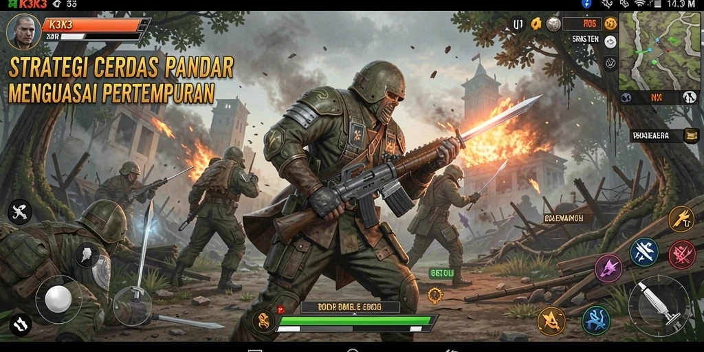 Gameplay K3K3 menunjukkan pertempuran yang mendebarkan dan strategi canggih.