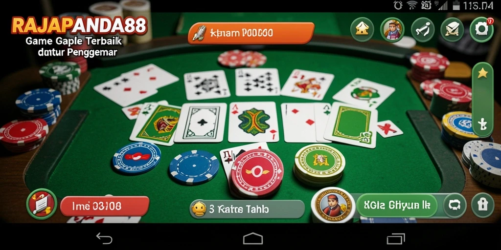 Screenshot utama RAJAPANDA88 menampilkan gameplay Gaple yang seru dan menantang.