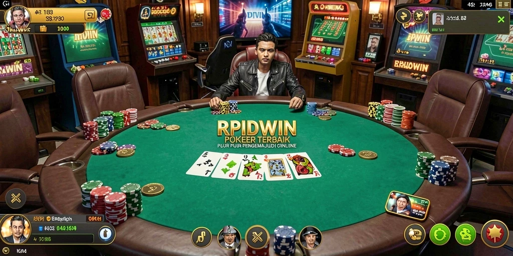 Gameplay seru Poker di RPIDWIN dengan pemain dari seluruh dunia.