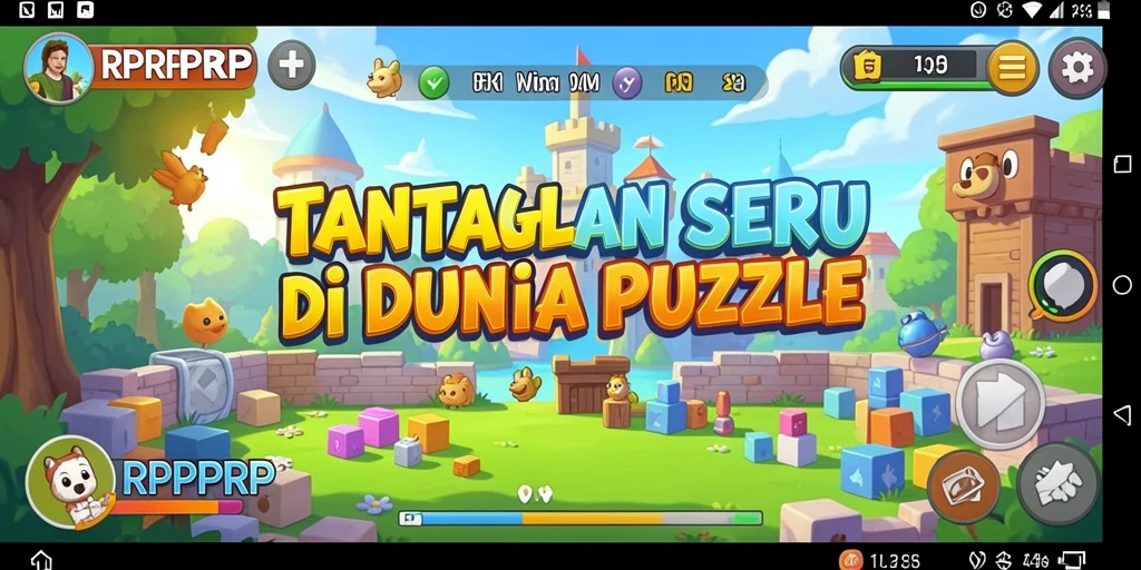 Screenshot gameplay RPRPRP menampilkan tantangan puzzle yang mengasah otak.
