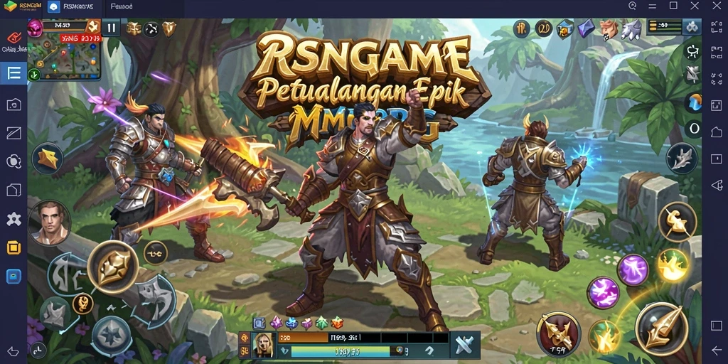 Tampilan gameplay yang mendebarkan dalam dunia MMORPG.