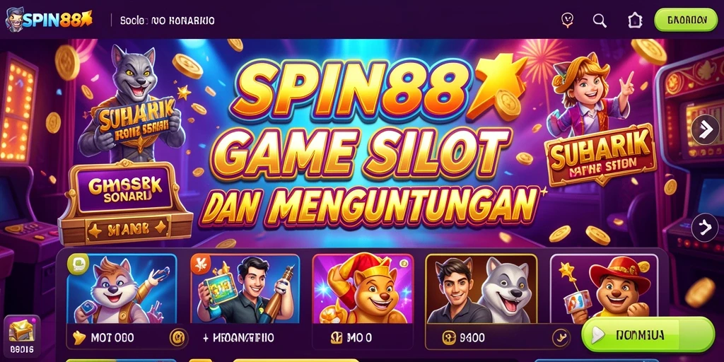 Tampilan gameplay menakjubkan dari SPIN88 yang penuh warna.