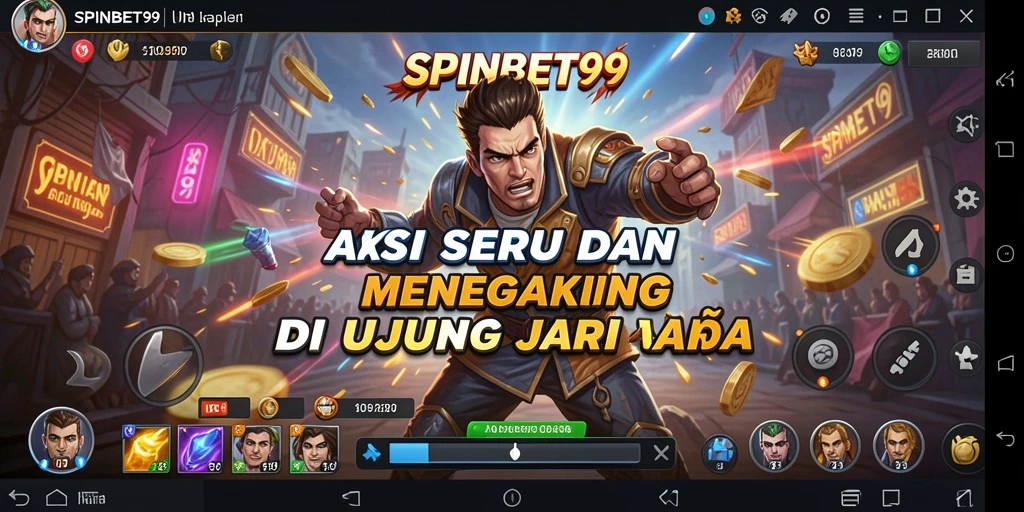 Tampilan seru gameplay SPINBET99 dengan aksi mendebarkan.