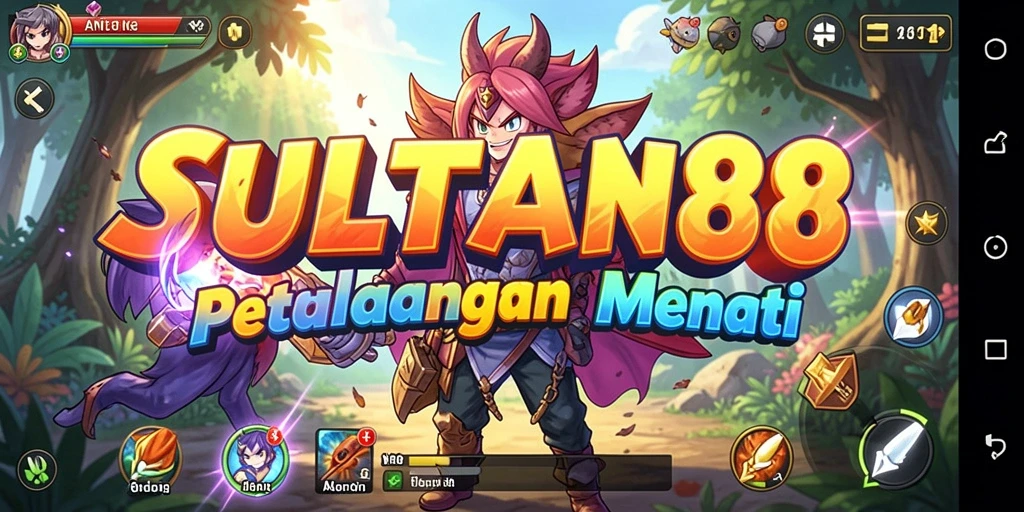 Tangkapan layar menampilkan pertarungan seru karakter Anime di SULTAN88.