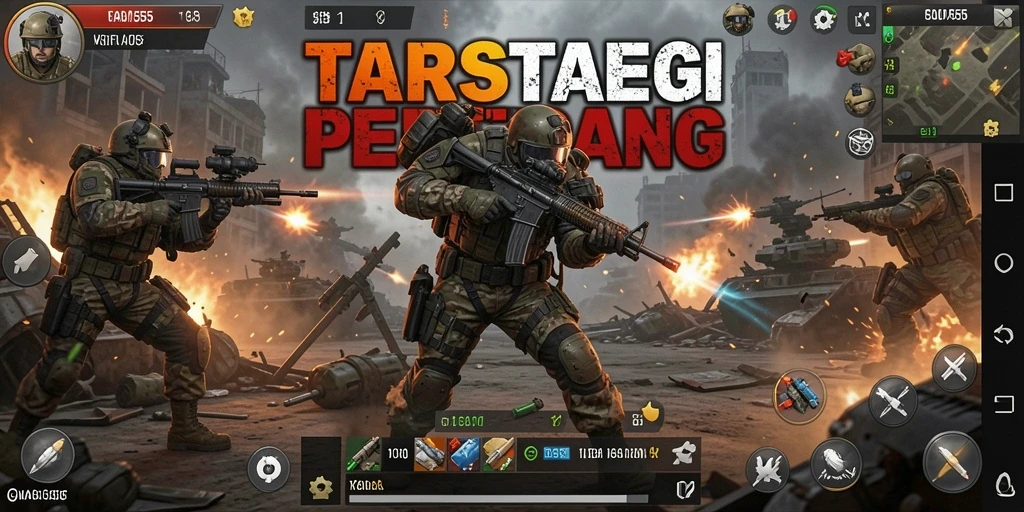 Gameplay menegangkan di TAR555 dengan pertempuran strategis.