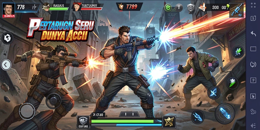 Tampilan menarik dari gameplay Action TT789 yang mendebarkan.