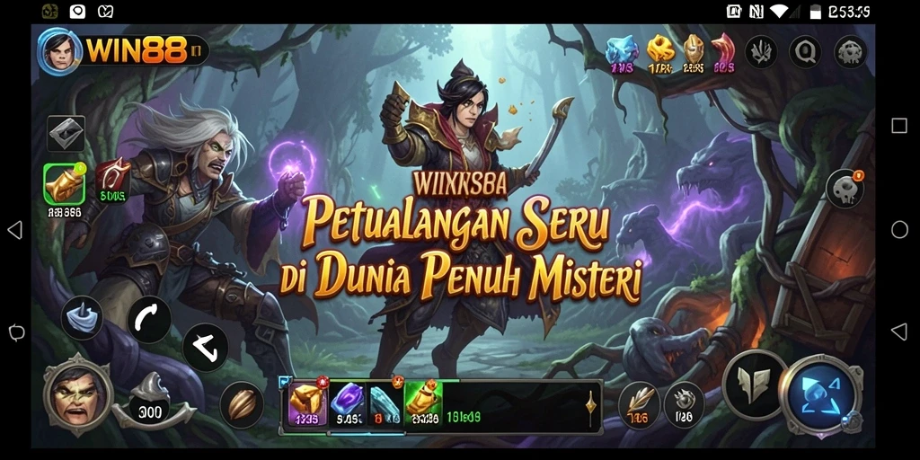 Tangkapan layar dari gameplay WIN88 yang menampilkan petualangan menegangkan.